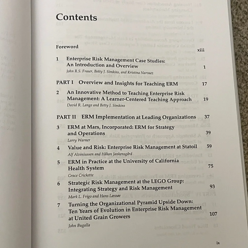 Implementing Enterprise Risk Management implementing enterprise